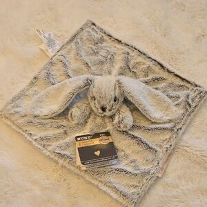 Nunu Grey Bunny Lovey Security Blanket